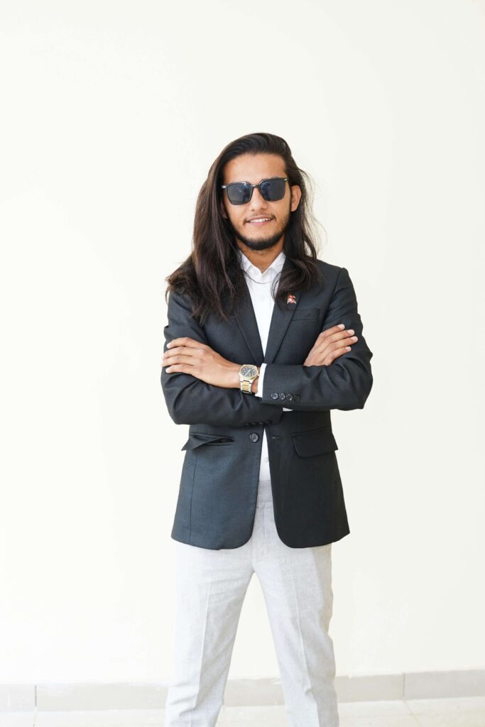 Andrew from London, UK, standing confidently after securing a business loan from General Credit Finance and Development Limited.