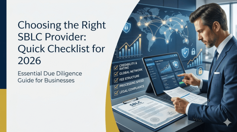 Choosing the Right SBLC Provider Quick Checklist for 2026